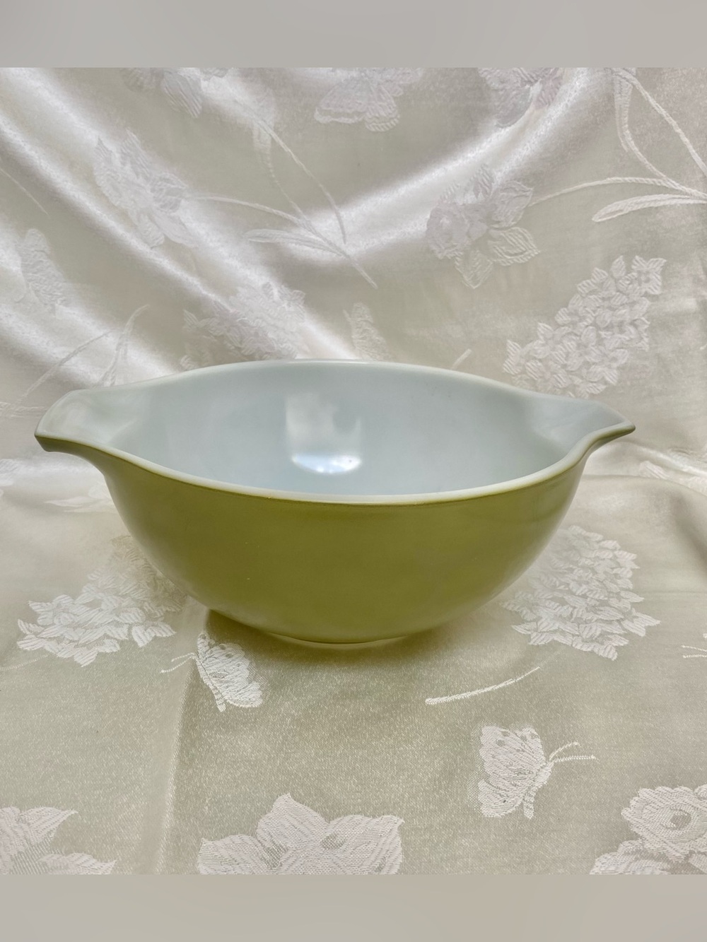 Vintage PYREX #443 Verde Avocado Green Cinderella 2.5 Qt. Ovenware